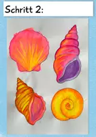 Vorschau - Stundenentwürfe - Sommerliches Muschelbild, Wasserfarbe, Kunst Grundschule - Seite 3