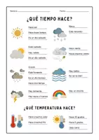 Vorschau - Arbeitsblätter - EL TIEMPO ¿QUÉ TIEMPO/TEMPERATURA HACE? - Deckblatt