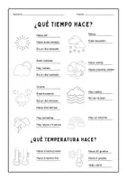 Vorschau - Arbeitsblätter - EL TIEMPO ¿QUÉ TIEMPO/TEMPERATURA HACE? - Seite 1