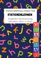 Vorschau - Stationenlernen - Grammatik-Paket zu aktuellen Trends - Deckblatt