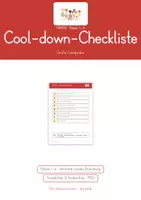 Vorschau - Fördermaterial/Inklusion - Cool bleiben - Cool-down-Checkliste GRATIS - Klasse 1–4 - Seite 1