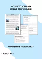 Vorschau - Arbeitsblätter - TRAVELLING TO ICELAND - Reading Comprehension - Going On A Journey - Deckblatt