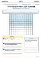 Vorschau - Arbeitsblätter - Prozent verstehen – Lernmalbuch Klasse 5–6 - Deckblatt