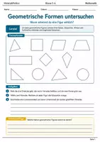 Vorschau - Arbeitsblätter - Geometrische Formen – Lernmalbuch Klasse 5–6 - Deckblatt