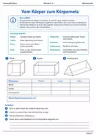 Vorschau - Arbeitsblätter - Körpernetze verstehen – Lernmalbuch Klasse 5–6 - Seite 1