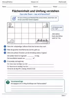 Vorschau - Arbeitsblätter - Flächeninhalt und Umfang – Lernmalbuch Klasse 5–6 - Deckblatt
