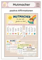 Vorschau - Bildkarten - positive Affirmation- Mutmacher zum abreißen - Deckblatt