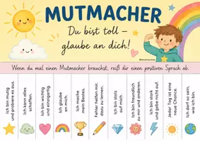 Vorschau - Bildkarten - positive Affirmation- Mutmacher zum abreißen - Seite 2