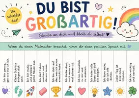 Vorschau - Bildkarten - positive Affirmation- Mutmacher zum abreißen - Seite 3