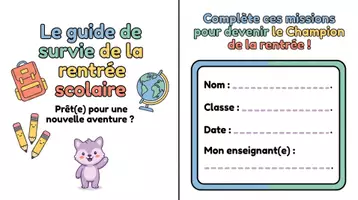 Aperçu - Matériel pour travaux manuels / dessin - Rentrée scolaire Cahier d'activités - Guide de survie - Page 1