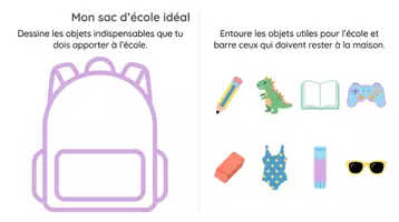 Aperçu - Matériel pour travaux manuels / dessin - Rentrée scolaire Cahier d'activités - Guide de survie - Page 3