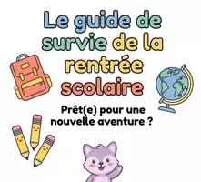 Aperçu - Matériel pour travaux manuels / dessin - Rentrée scolaire Cahier d'activités - Guide de survie - Page de couverture