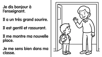 Aperçu - Affichage - Je lis et colorie – Rentrée scolaire | Cahier d'activités - Page 2