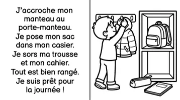 Aperçu - Affichage - Je lis et colorie – Rentrée scolaire | Cahier d'activités - Page 3