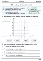 Vorschau - Arbeitsblätter - Koordinatensystem Lernmalbuch Klasse 5–6 - Seite 1