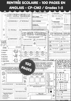 Aperçu - Feuilles d'exercices - Back to School Anglais: 100 Fiches Rentrée CP-CM2 - Page de couverture