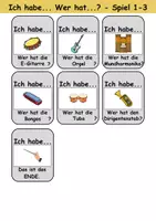 Vorschau - Spiele - Ich habe wer hat? (Musikinstrumente ) 1. Klasse Deutsch / DaZ/DaF - Wortschatz Förderung • Hörverstehen • Leseverstehen (Gruppenspiel) - Seite 3