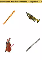Vorschau - Mal- und Bastelvorlagen - Lesekarten/Bildkarten Musikinstrumente einfach - DaZ/DaF / Deutsch (Grundschule) - Seite 3