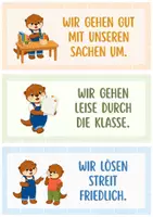 Vorschau - Poster - Otterklasse - Klassenregeln Grundschule | 18 Regelkarten für Classroom Management & Klassenorganisation | Ordnung im Klassenzimmer | Klassentier Otter - Seite 3