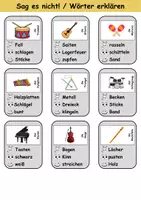 Vorschau - Spiele - Sag es nicht: Musikinstrumente - DaZ/DaF / Deutsch (Spiel) - Seite 1