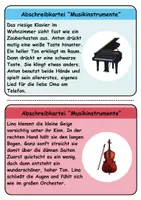 Vorschau - Arbeitsblätter - Abschreibkartei: Thema Musikinstrumente - DaZ/DaF / Deutsch (schreiben • Rechtschreibung) - Seite 2