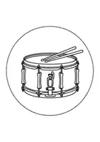 Vorschau - Arbeitsblätter - runde Prickelbilder / Fensterbilder: Musikinstrumente - Grundschule - Bastelvorlagen - Seite 1