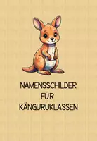 Vorschau - Poster - Känguruklasse: Namensschilder Beschriftung Tische & Garderoben - Deckblatt