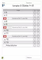 Vorschau - Arbeitsblätter - Lernpläne für die M&A-Mathematikmaterialien (Heft A) – Individuelle Lernwege in Klasse 1 und 2 - Seite 2