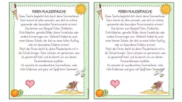 Vorschau - Poster - Plaudertasche Sommerferien (Kl. 1-4) - Seite 1