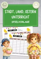 Vorschau - Spiele - Stadt Land Ostern Vorlage Spiel - Deckblatt
