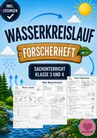 Vorschau - Arbeitsblätter - Wasserkreislauf - Forscherheft Sachunterricht - Deckblatt