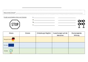 Vorschau - Stundenentwürfe - Grenzen verändern Räume - Seite 1