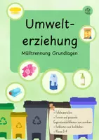 Vorschau - Unterrichtsreihen - Mülltrennung lernen: Tonnenkarten, Farbkarten & Arbeitsblätter (Klasse 3/4) - Deckblatt