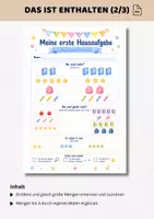 Vorschau - Arbeitsblätter - Erste Hausaufgabe Einschulung Mathe | Erster Schultag Klasse 1 | Arbeitsblatt zum Schulanfang 1. Klasse - Seite 2