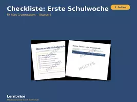 Vorschau - Arbeitsblätter - Checkliste "Meine erste Schulwoche" – Fit fürs Gymnasium Klasse 5 - Deckblatt