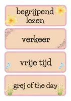 Voorbeeld - Dagritmekaarten thema bloemen - Pagina 2