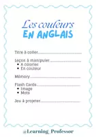 Aperçu - Jeux - Kit d'anglais - Leçon à manipuler – Les couleurs - Page de couverture