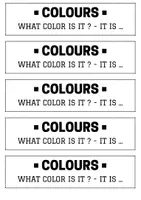 Aperçu - Jeux - Kit d'anglais - Leçon à manipuler – Les couleurs - Page 1