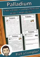 Aperçu - Inclusion - Palladium – Fiche : texte à trous, compréhension orale et mots mêlés - Page de couverture