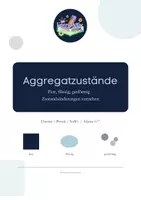 Vorschau - Arbeitsblätter - Aggregatzustände mit Lösungen - 6./7. Klasse - Deckblatt