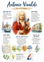 Vorschau - Arbeitsblätter - Lernposter + Arbeitsblatt "Antonio Vivaldi" + Onlineübung & MP3 + Mindmap + Infografik - Deckblatt