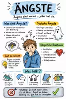 Vorschau - Arbeitsblätter - Lernplakat + Arbeitsblätter zum Thema "Angst" + Lösung & MP3 + Mindmap + Infografik - Deckblatt