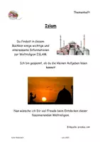 Vorschau - Unterrichtsreihen - Islam - Legekreis, Themenheft (A5), Kreuzworträtsel - Deckblatt