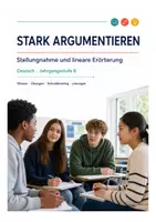 Vorschau - Arbeitsblätter - Stellungnahme und lineare Erörterung Klasse 8 – Argumentieren lernen mit Übungen & Lösungen - Deckblatt