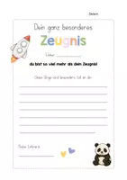 Vorschau - Arbeitsblätter - Das wahre Zeugnis - persönliche Rückmeldung - editierbar - Lehrerin, 2. Klasse - Seite 3