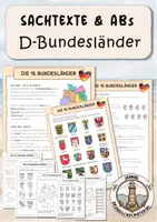 Vorschau - Arbeitsblätter - Bundesländer Deutschland - Deckblatt