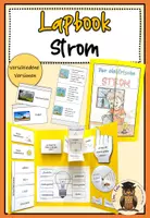 Vorschau - Arbeitsblätter - Lapbook Strom Energie Sachunterricht Werken Klasse 3 Klasse 4 - Deckblatt