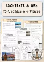 Vorschau - Arbeitsblätter - Deutschland Nachbarländer & Flüsse - Deckblatt