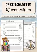 Vorschau - Arbeitsblätter - Wortfamilien Klasse 3 Arbeitsblätter - Deckblatt