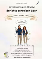 Vorschau - Unterrichtsreihen - Berichte schreiben üben - Praktikumsbericht, Satzbau & Kommasetzung - Deckblatt